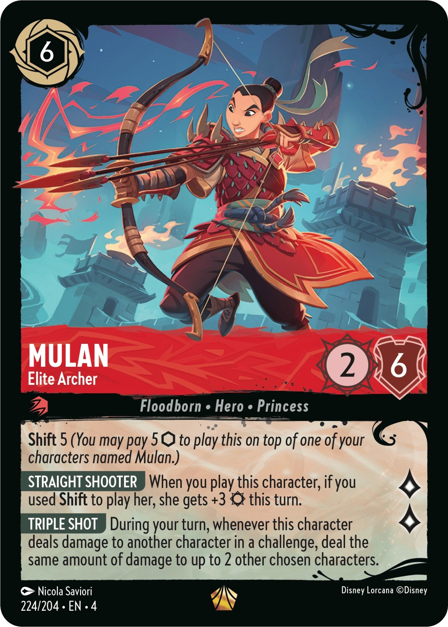 Image for Mulan - Elite Archer (224/204) (Illumineer's Quest: Deep Trouble) (224/204) - Disney Lorcana