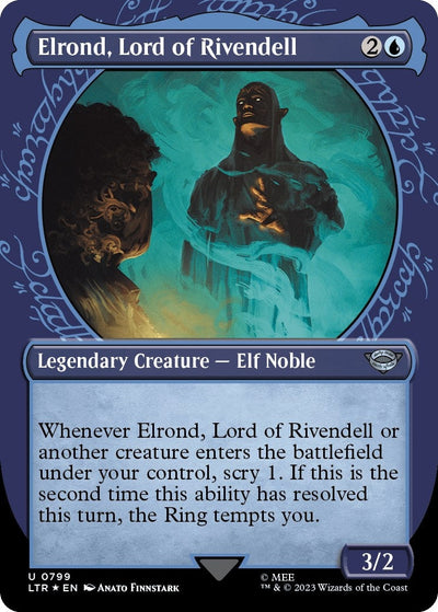 Elrond, Lord of Rivendell (Showcase) (Surge Foil) (Universes Beyond: The Lord of the Rings: Tales of Middle-earth) (799)