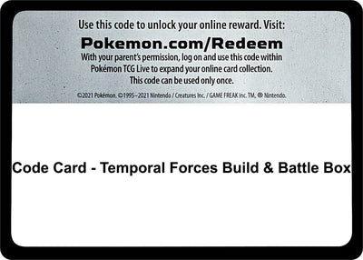 Image for Code Card - Temporal Forces Build & Battle Box - Pokemon