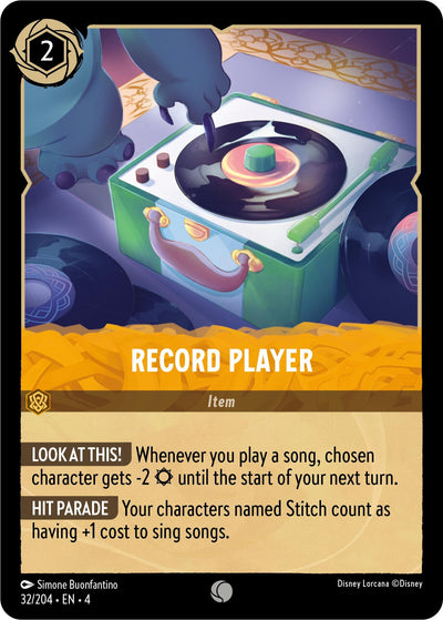 Image for Record Player (Ursula's Return) (32/204) - Disney Lorcana