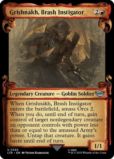 Grishnakh, Brash Instigator (Showcase Scrolls) (Universes Beyond: The Lord of the Rings: Tales of Middle-earth) (585)