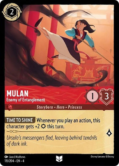 Image for Mulan - Enemy of Entanglement (Ursula's Return) (115/204) - Disney Lorcana