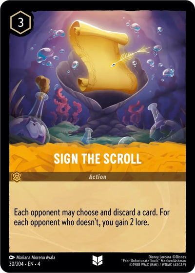 Image for Sign the Scroll (Ursula's Return) (30/204) - Disney Lorcana