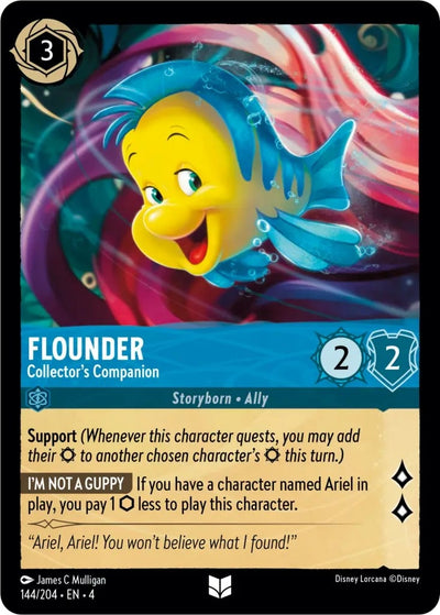 Image for Flounder - Collector's Companion (Ursula's Return) (144/204) - Disney Lorcana