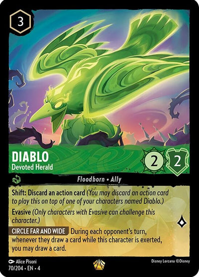 Image for Diablo - Devoted Herald (Ursula's Return) (70/204) - Disney Lorcana
