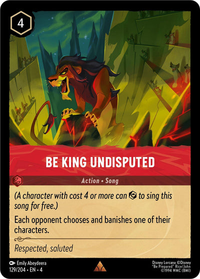 Image for Be King Undisputed (Ursula's Return) (129/204) - Disney Lorcana