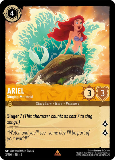 Image for Ariel - Singing Mermaid (Ursula's Return) (3/204) - Disney Lorcana