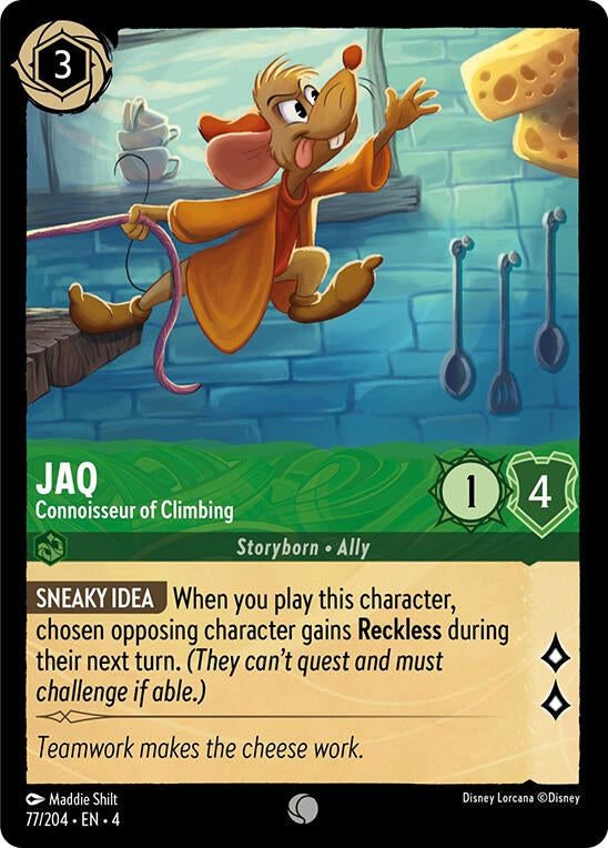 Image for Jaq - Connoisseur of Climbing (Ursula's Return) (77/204) - Disney Lorcana