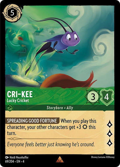 Image for Cri-Kee - Lucky Cricket (Ursula's Return) (69/204) - Disney Lorcana