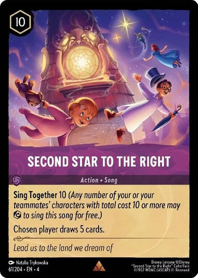 Image for Second Star to the Right (Ursula's Return) (61/204) - Disney Lorcana