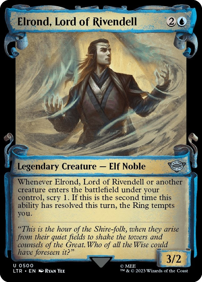 Elrond, Lord of Rivendell (Showcase Scrolls) (Universes Beyond: The Lord of the Rings: Tales of Middle-earth) (500)