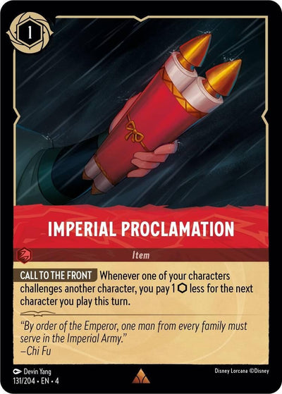 Image for Imperial Proclamation (Ursula's Return) (131/204) - Disney Lorcana