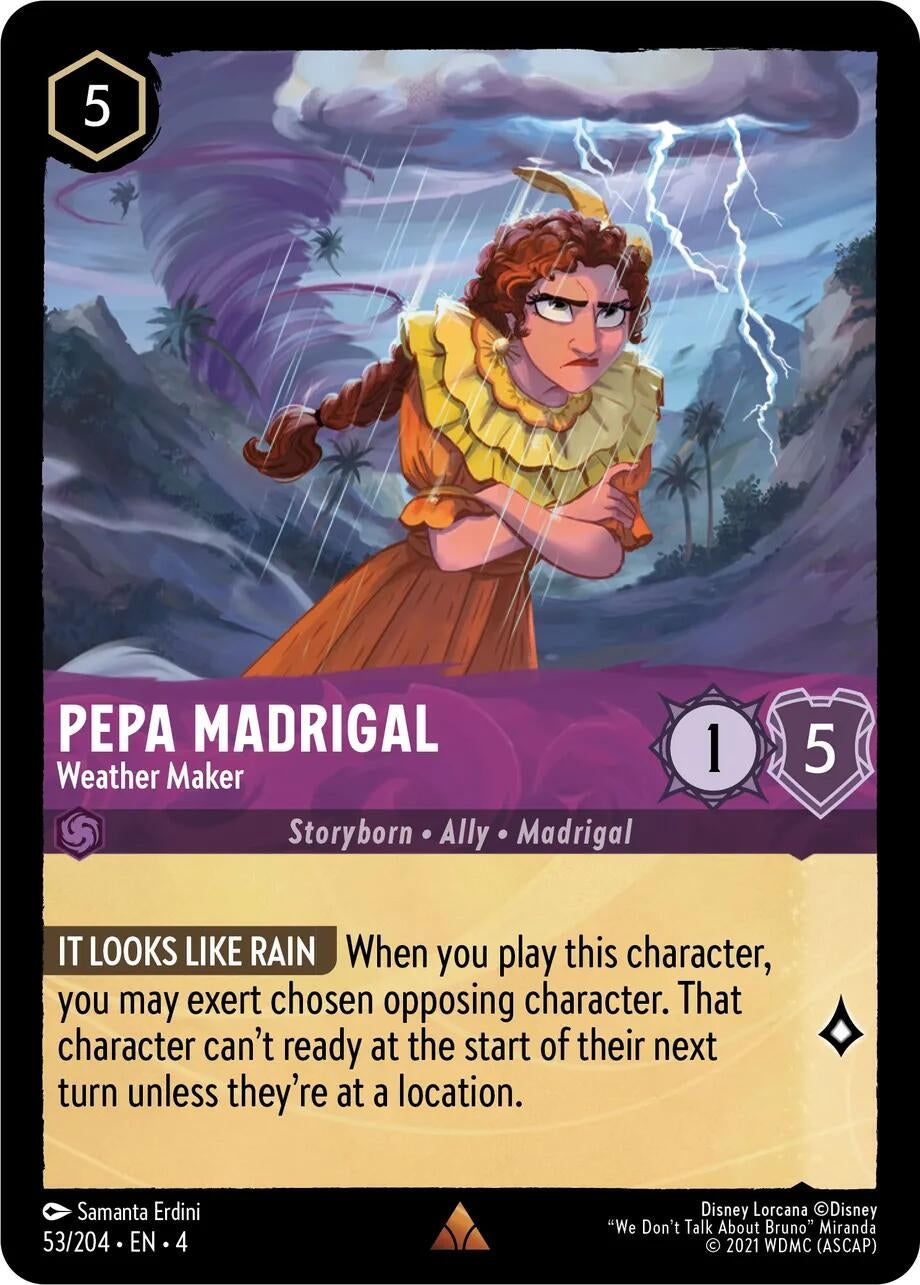 Image for Pepa Madrigal - Weather Maker (Ursula's Return) (53/204) - Disney Lorcana