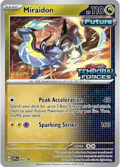 Image for Miraidon - 092 (Prerelease) [Staff] (SV: Scarlet & Violet Promo Cards) (092) - Pokemon