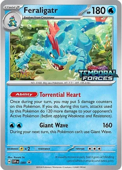 Image for Feraligatr - 089 (Prerelease) [Staff] (SV: Scarlet & Violet Promo Cards) (089) - Pokemon