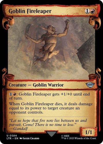 Goblin Fireleaper (Showcase Scrolls) (Universes Beyond: The Lord of the Rings: Tales of Middle-earth) (584)