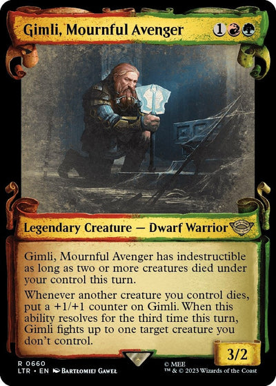 Gimli, Mournful Avenger (Showcase Scrolls) (Universes Beyond: The Lord of the Rings: Tales of Middle-earth) (660)