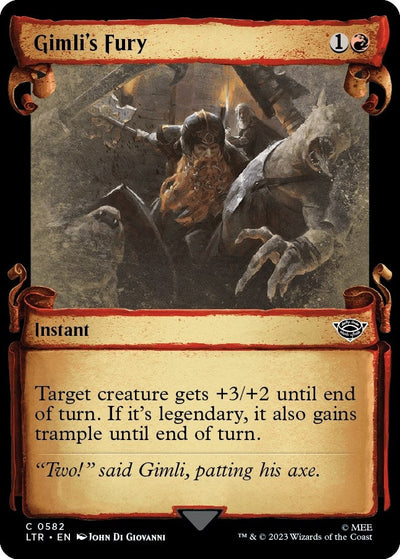 Gimli's Fury (Showcase Scrolls) (Universes Beyond: The Lord of the Rings: Tales of Middle-earth) (582)