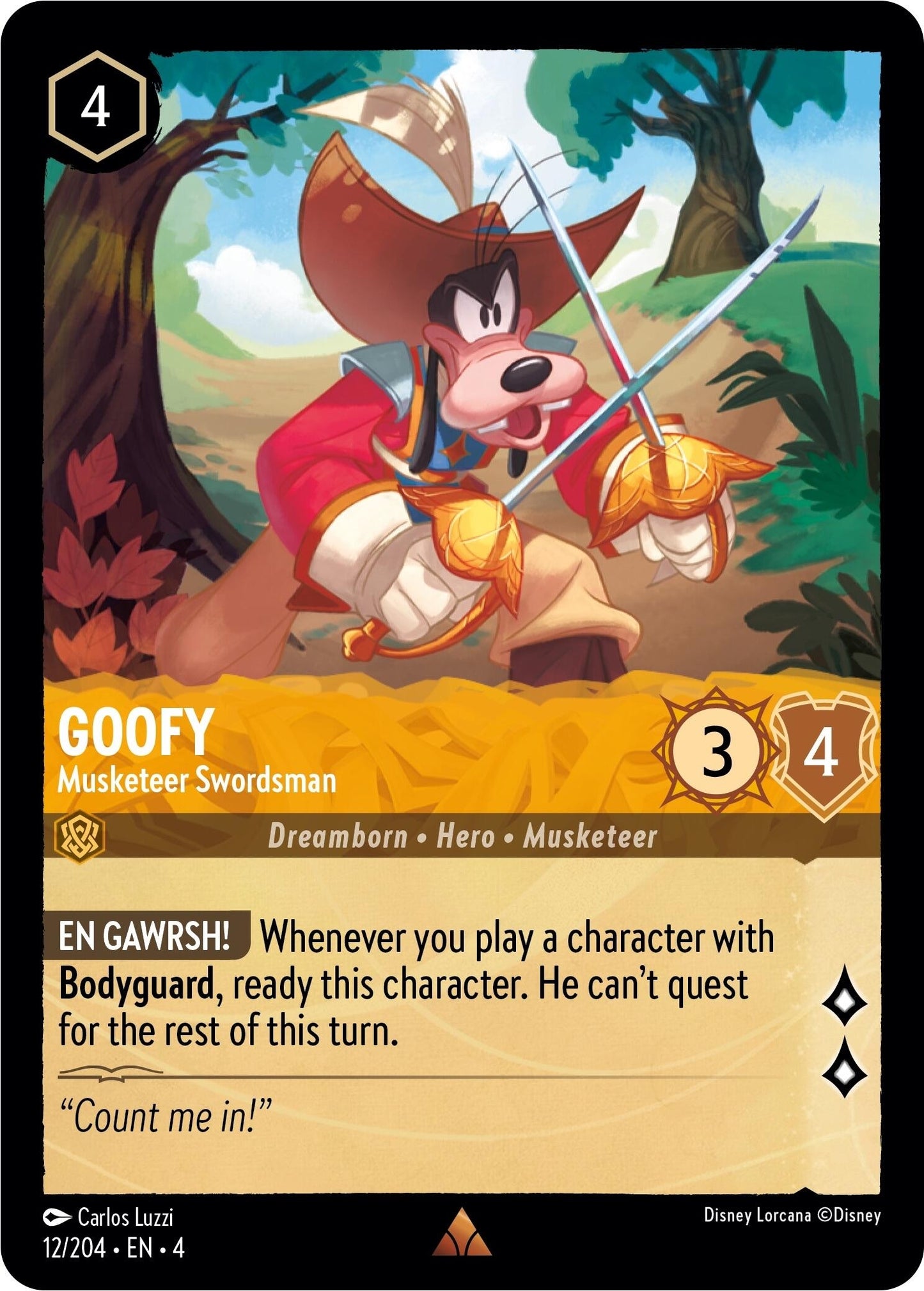 Image for Goofy - Musketeer Swordsman (Ursula's Return) (12/204) - Disney Lorcana