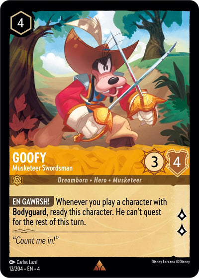 Image for Goofy - Musketeer Swordsman (Ursula's Return) (12/204) - Disney Lorcana