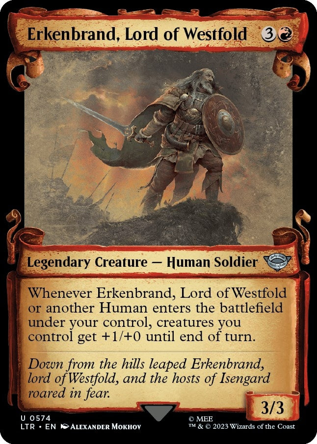 Erkenbrand, Lord of Westfold (Showcase Scrolls) (Universes Beyond: The Lord of the Rings: Tales of Middle-earth) (574)