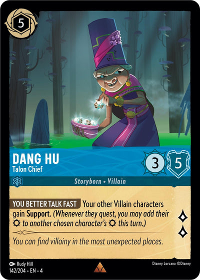 Image for Dang Hu - Talon Chief (Ursula's Return) (142/204) - Disney Lorcana