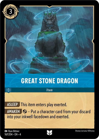 Image for Great Stone Dragon (Ursula's Return) (167/204) - Disney Lorcana