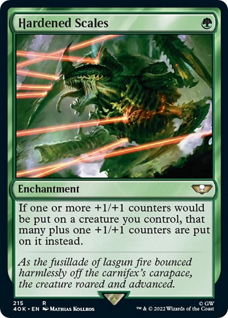 Hardened Scales (Surge Foil) (Universes Beyond: Warhammer 40,000) (215)