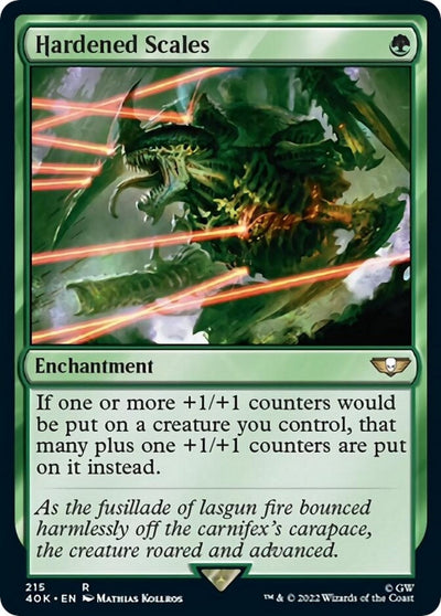 Hardened Scales (Surge Foil) (Universes Beyond: Warhammer 40,000) (215)