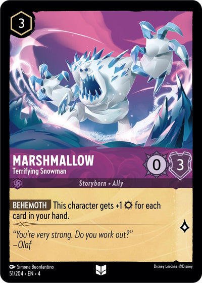 Image for Marshmallow - Terrifying Snowman (Ursula's Return) (51/204) - Disney Lorcana