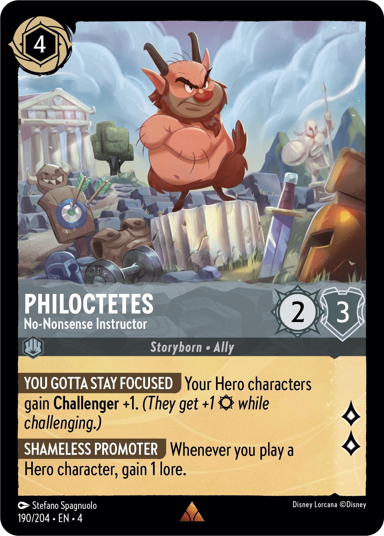 Image for Philoctetes - No-Nonsense Instructor (Ursula's Return) (190/204) - Disney Lorcana