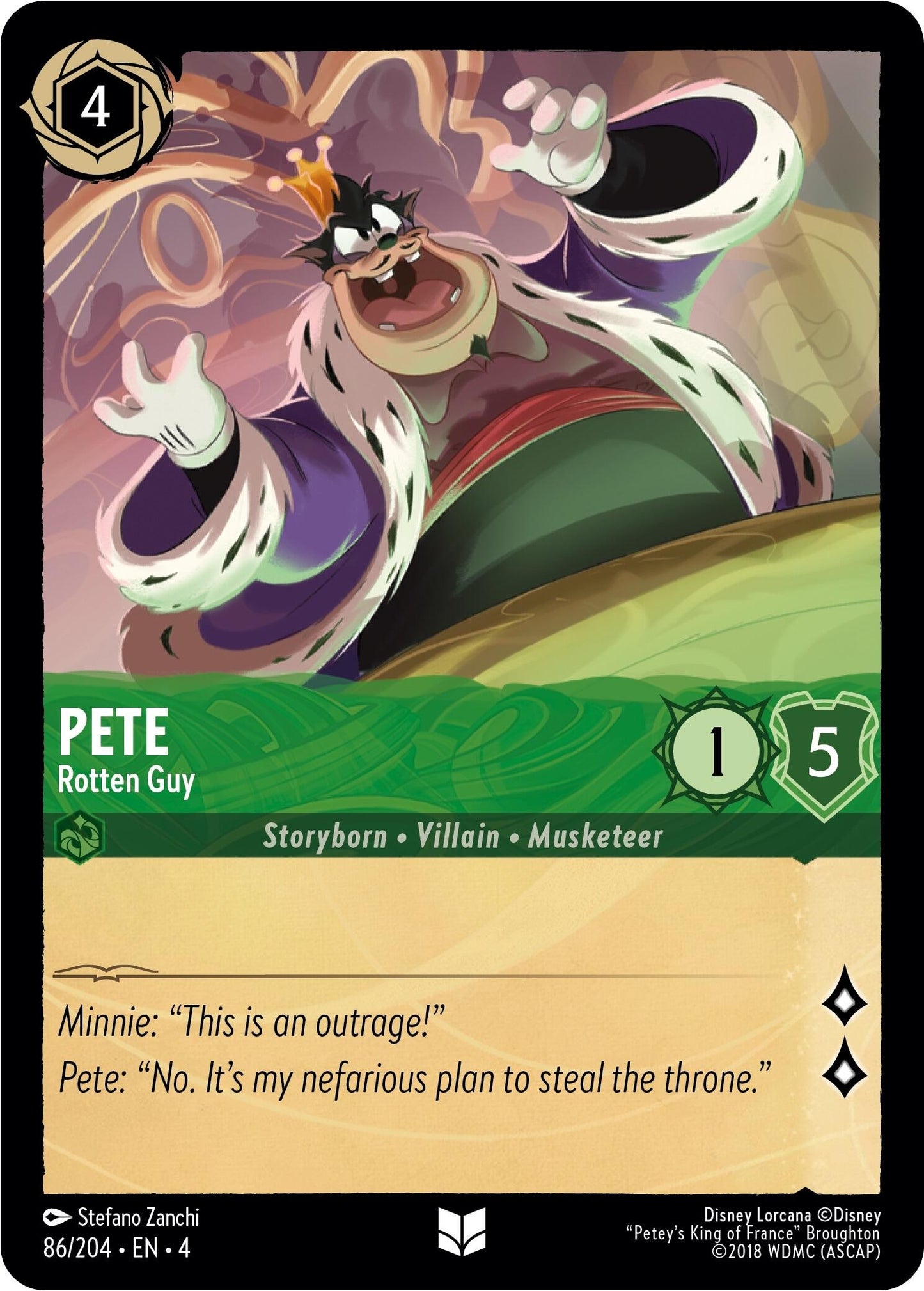 Image for Pete - Rotten Guy (Ursula's Return) (86/204) - Disney Lorcana