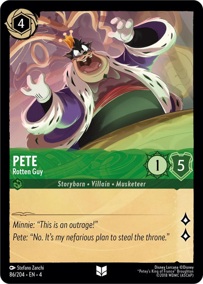 Image for Pete - Rotten Guy (Ursula's Return) (86/204) - Disney Lorcana