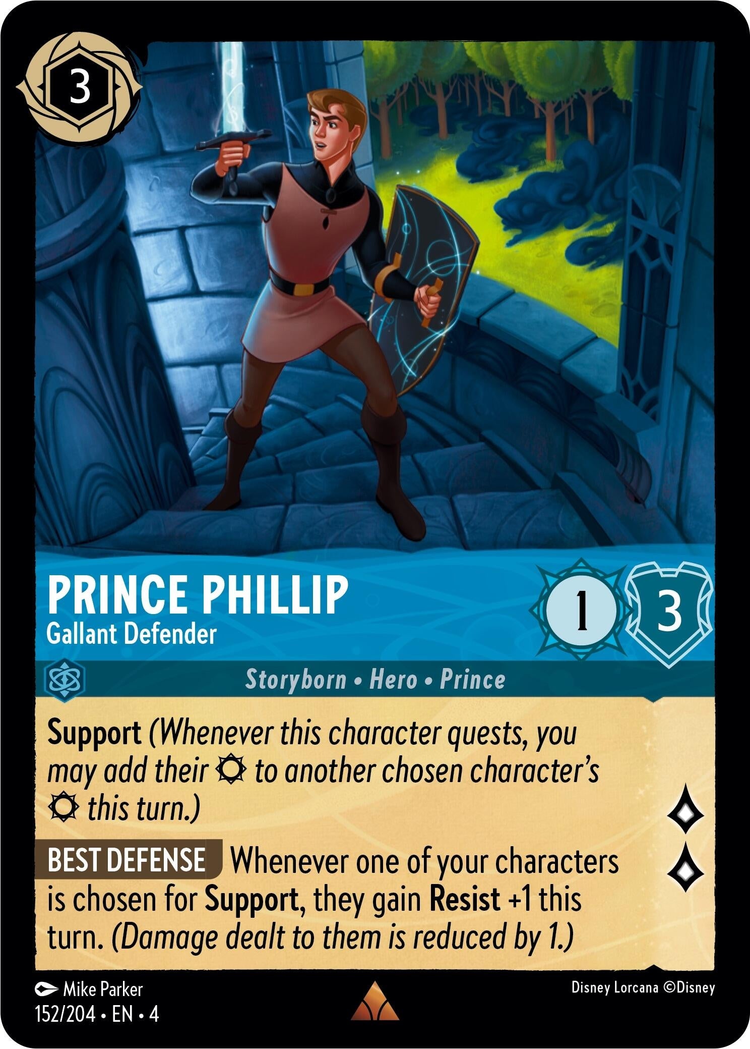 Image for Prince Phillip - Gallant Defender (Ursula's Return) (152/204) - Disney Lorcana