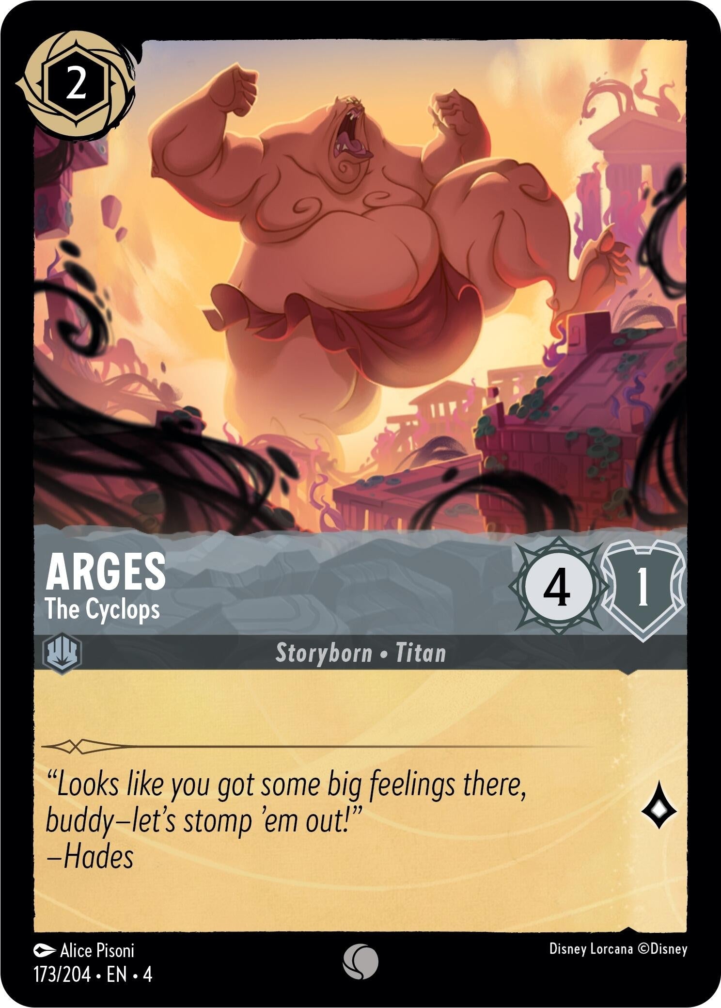 Image for Arges - The Cyclops (Ursula's Return) (173/204) - Disney Lorcana