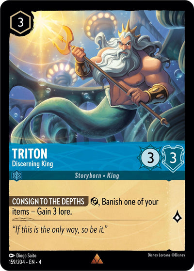 Image for Triton - Discerning King (Ursula's Return) (159/204) - Disney Lorcana