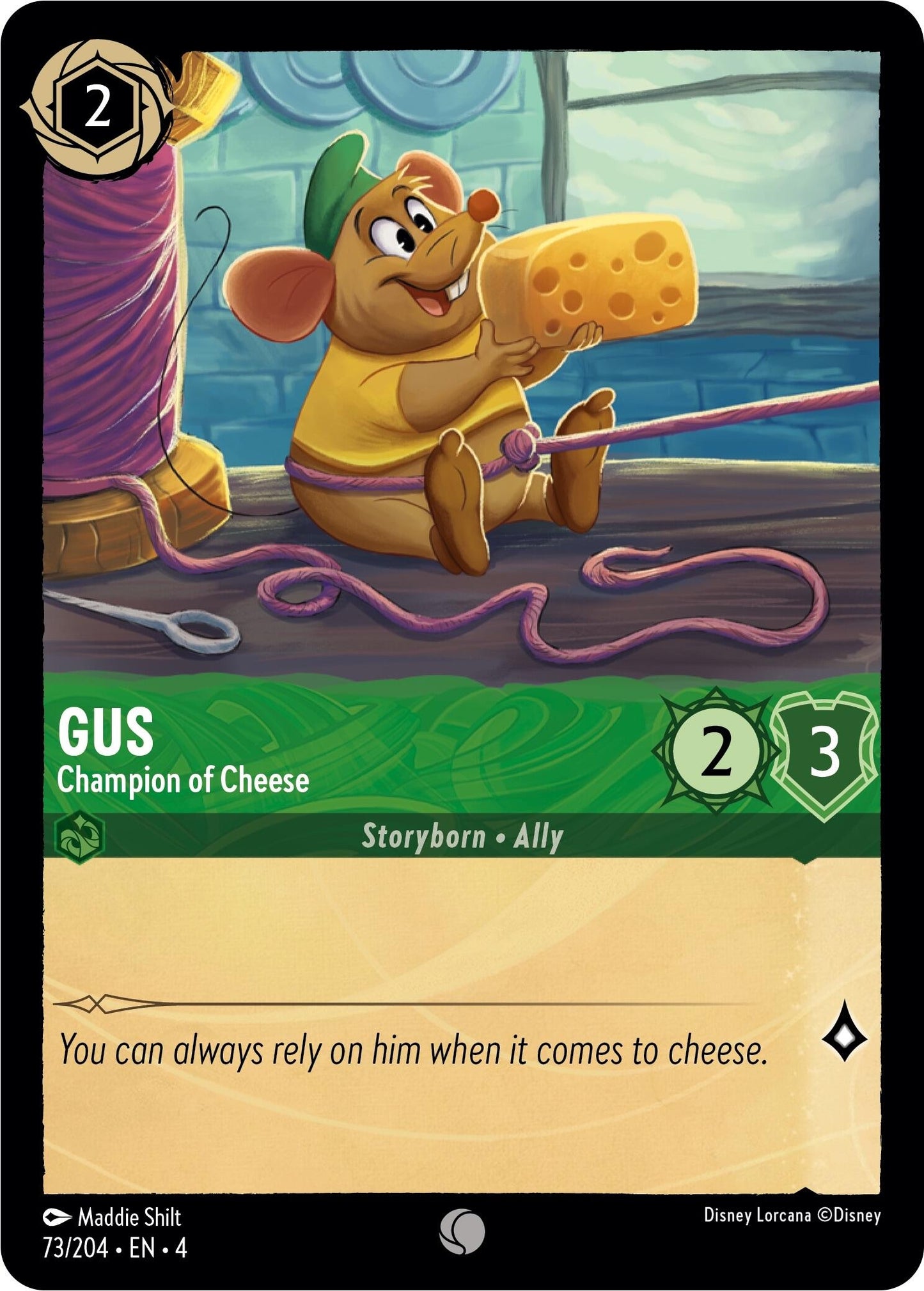 Image for Gus - Champion of Cheese (Ursula's Return) (73/204) - Disney Lorcana