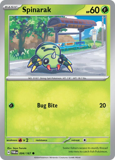 Image for Spinarak (SV06: Twilight Masquerade) (004/167) - Pokemon