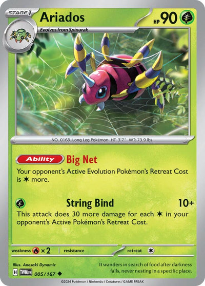 Image for Ariados (SV06: Twilight Masquerade) (005/167) - Pokemon