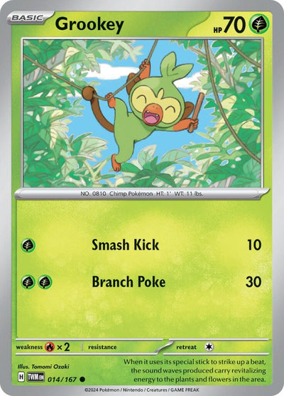 Image for Grookey (SV06: Twilight Masquerade) (014/167) - Pokemon