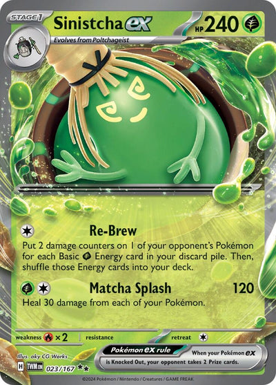 Image for Sinistcha ex (SV06: Twilight Masquerade) (023/167) - Pokemon