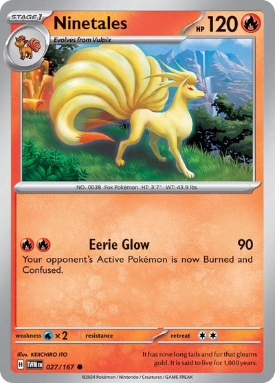 Image for Ninetales (SV06: Twilight Masquerade) (027/167) - Pokemon