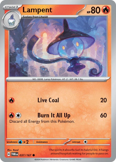 Image for Lampent (SV06: Twilight Masquerade) (037/167) - Pokemon
