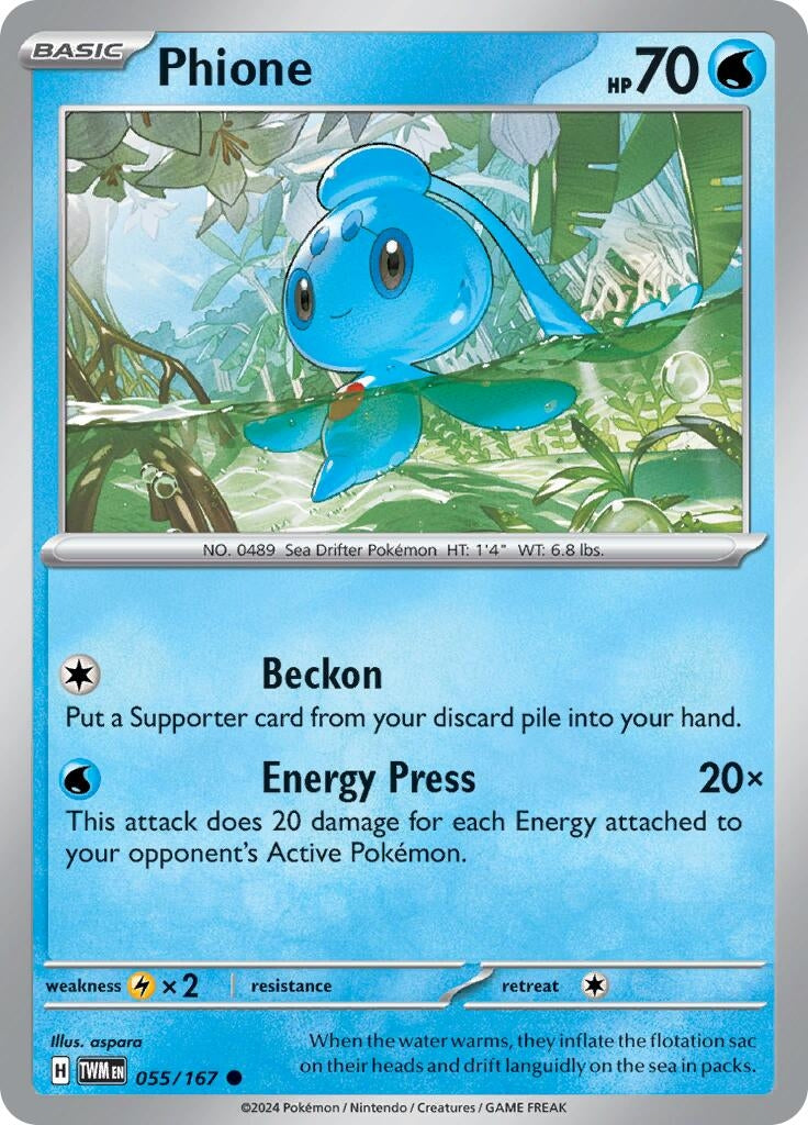 Image for Phione (SV06: Twilight Masquerade) (055/167) - Pokemon