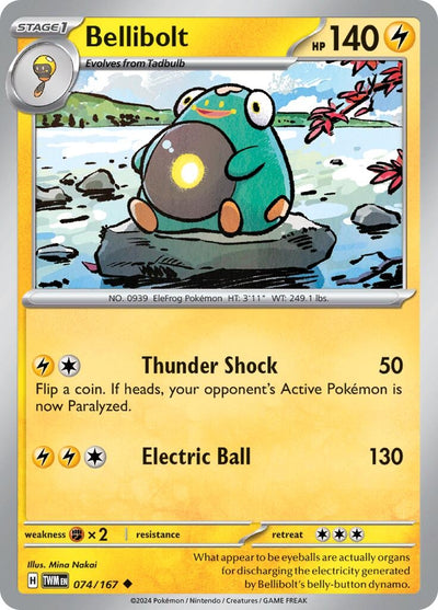 Image for Bellibolt (SV06: Twilight Masquerade) (074/167) - Pokemon