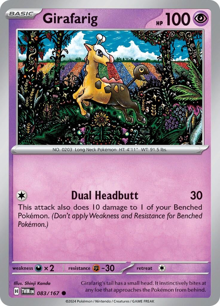 Image for Girafarig (SV06: Twilight Masquerade) (083/167) - Pokemon