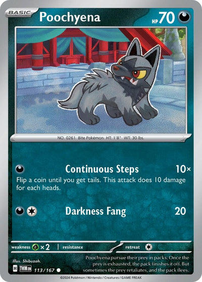 Image for Poochyena (SV06: Twilight Masquerade) (113/167) - Pokemon