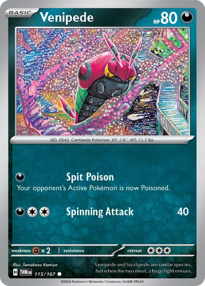 Image for Venipede (SV06: Twilight Masquerade) (115/167) - Pokemon