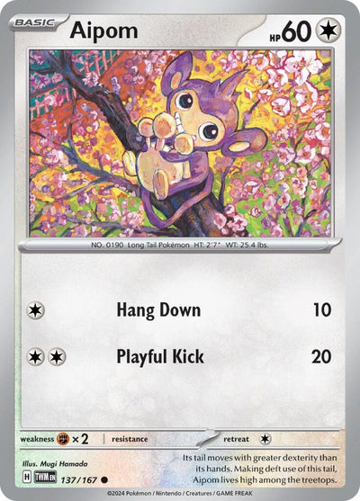Image for Aipom (SV06: Twilight Masquerade) (137/167) - Pokemon