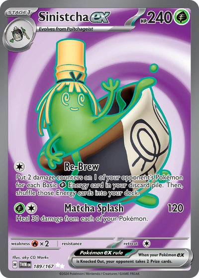 Image for Sinistcha ex (SV06: Twilight Masquerade) (189/167) - Pokemon
